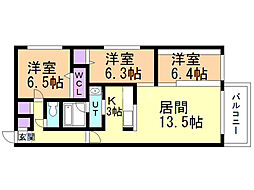 K-セレクション.ステラ 3LDKの間取図画像