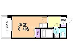 PRIMECHIJIKOUKAN ワンルームの間取図画像