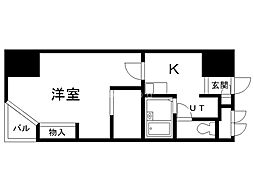 D'sVARIE札幌レジデンス 1Kの間取図画像