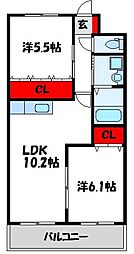 間取図画像 2LDK