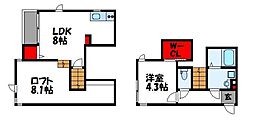 CB千鳥スノーク 1LDKの間取図画像