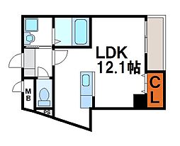 FIATO ワンルームの間取図画像