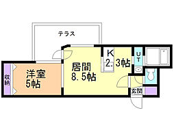 residence5C 1LDKの間取図画像