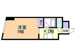 メゾンドシャンブル 1Kの間取図画像