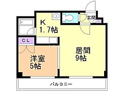 エタニティー.菊水 1LDKの間取図画像