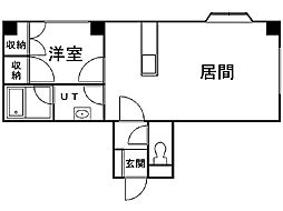 ファーストレジデンス 1LDKの間取図画像