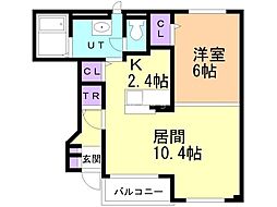リル・ラフィユ 1LDKの間取図画像