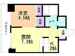 アーク菊水43 1DKの間取図画像