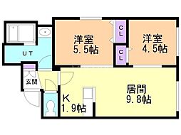 ラグジースペース栄通10 2LDKの間取図画像