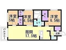 Attraente 3LDKの間取図画像