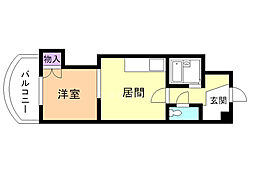 菊水コート 1DKの間取図画像