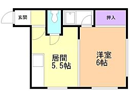 プライマリハウス 1DKの間取図画像