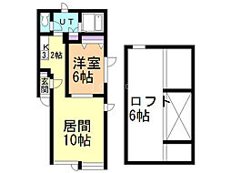 コンフォート 1LDKの間取図画像