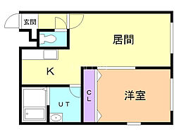 ステージノア東札幌 1LDKの間取図画像