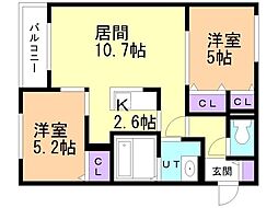 間取図画像 2LDK