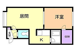 TN清田 1LDKの間取図画像