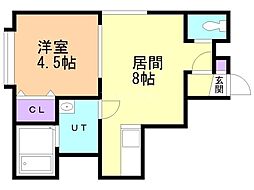 エステート乃木坂 1LDKの間取図画像