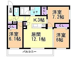 間取図画像 3LDK