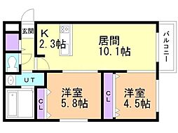 間取図画像 2LDK