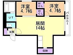 間取図画像 2LDK