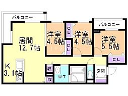 間取図画像 3LDK
