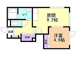 メゾン・リヴィエール 1LDKの間取図画像