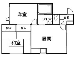 ドルミ平岡 2LDKの間取図画像