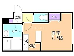 blancheneigequatre 1Kの間取図画像