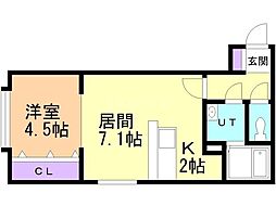 アールフリー真栄21 1LDKの間取図画像