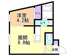 HorseWin18 1LDKの間取図画像