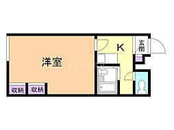 レオパレスメイフラワー清田 1Kの間取図画像