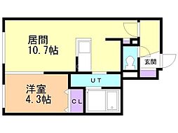 PRECIOSAキクスイ 1LDKの間取図画像