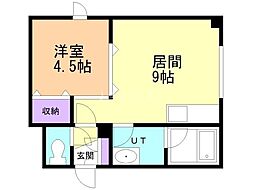 ライブヒア 1LDKの間取図画像