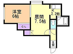 ニューフロンティア5 1LDKの間取図画像