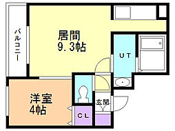 プロヴィデンス東札幌 1LDKの間取図画像