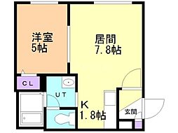 アレスタ 1LDKの間取図画像