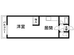 ラ・フォーレ新札幌 1DKの間取図画像