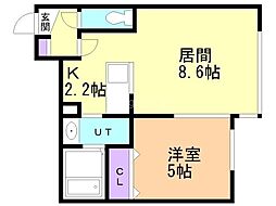 ルミエール栄通南 1LDKの間取図画像