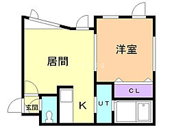 プルーフガーデン 1LDKの間取図画像