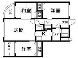 グランメール川下 3LDKの間取図画像