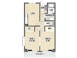 リンピアクボタ 2LDKの間取図画像
