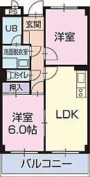 リンピアワッセナー 2LDKの間取図画像