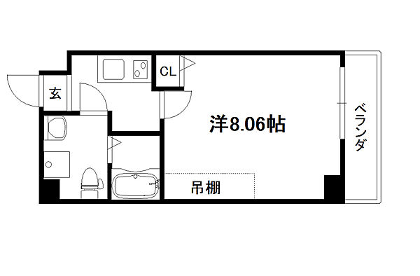 フラッティ千本寺之内北 201｜京都府京都市上京区閻魔前町(賃貸マンション1K・2階・23.45㎡)の写真 その2