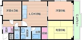 大阪府大阪市東住吉区西今川3丁目（賃貸マンション3LDK・5階・49.90㎡） その2