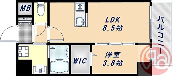 大阪府大阪市住吉区清水丘2丁目(賃貸マンション1LDK・1階・31.79㎡)の写真 その2