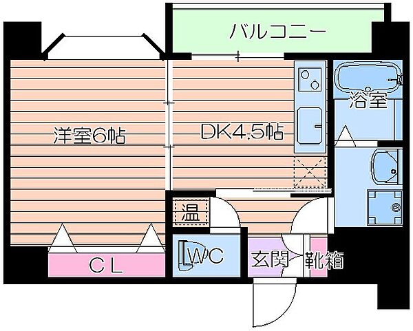 大阪府大阪市阿倍野区文の里1丁目(賃貸マンション1DK・2階・27.00㎡)の写真 その2