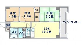 大阪府大阪市天王寺区味原町（賃貸マンション3LDK・6階・54.15㎡） その2