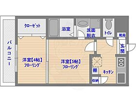 エステートモア薬院シャンブル  ｜ 福岡県福岡市中央区薬院２丁目（賃貸マンション2K・9階・24.99㎡） その2