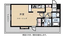 ピュアドームステイツ博多 1Kの間取図画像