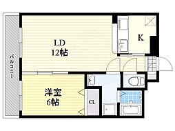ラ・ペール・モリ 1LDKの間取図画像